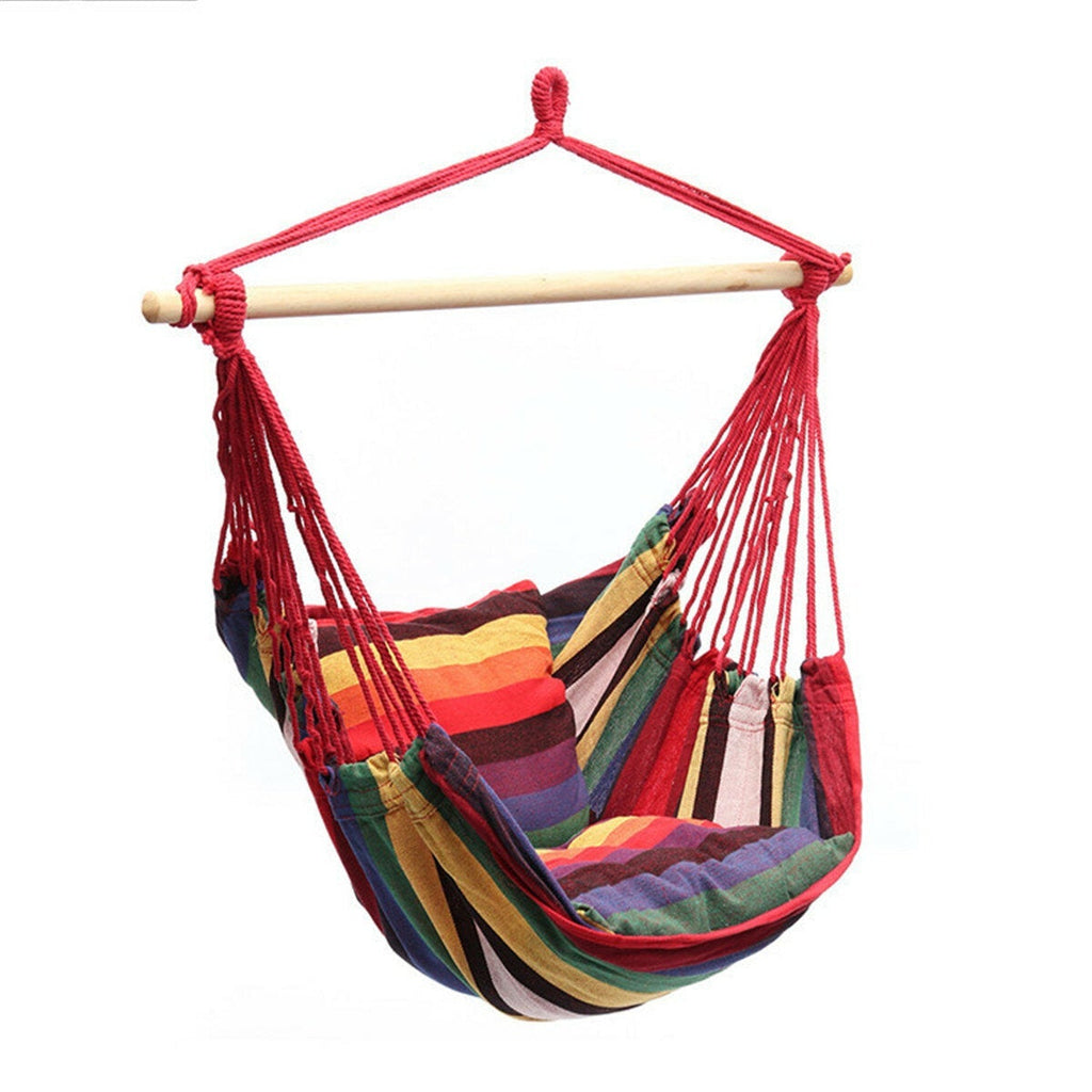 Garden Hammock Chair Swing Seat With 2 Cushions Outdoor Camping