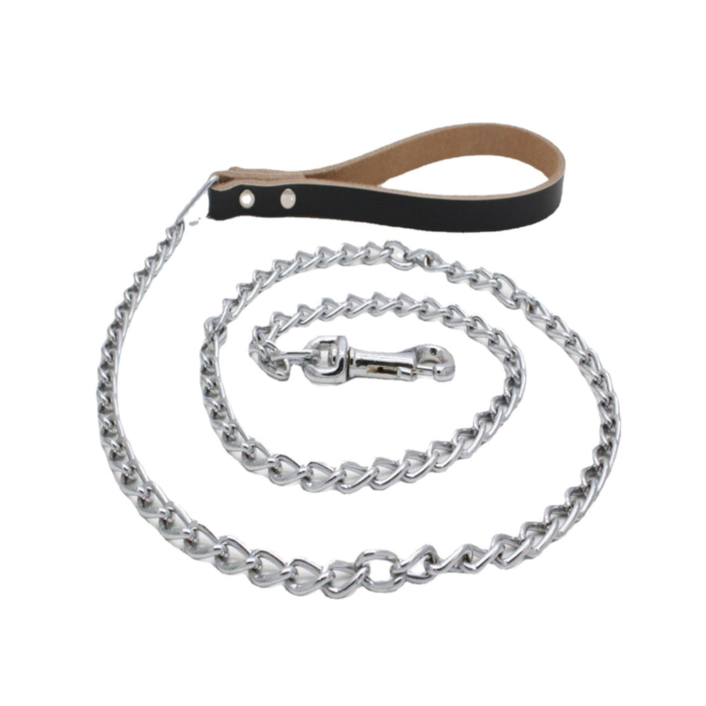 Metal Dog Traction Leash Belt Training Walking Strap Collar Lead Rope