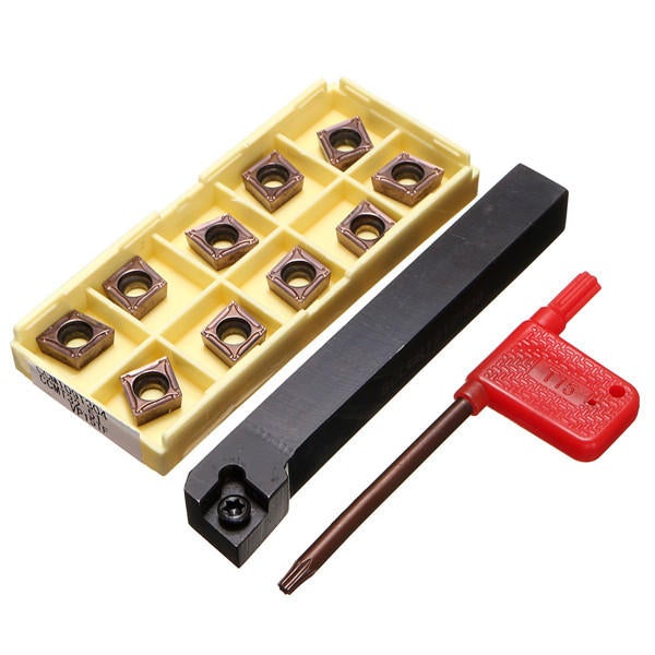 Turning Tool Holder CNC Lathe Tool Cutter With 10pcs CCMT09T304-PM Inserts