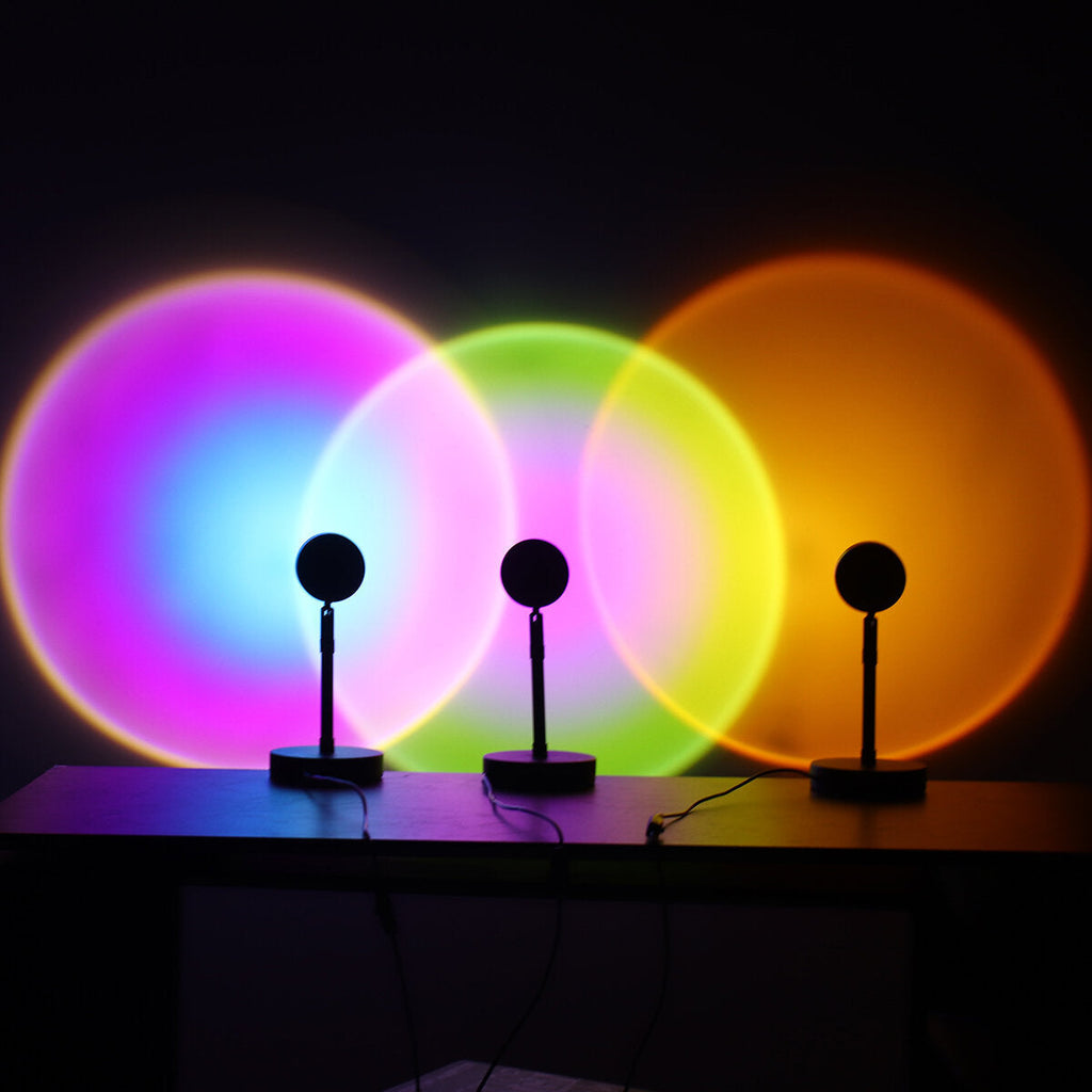 Retractable Sunset Projection Lamp Adjustable Festival Floor Projection Lamp