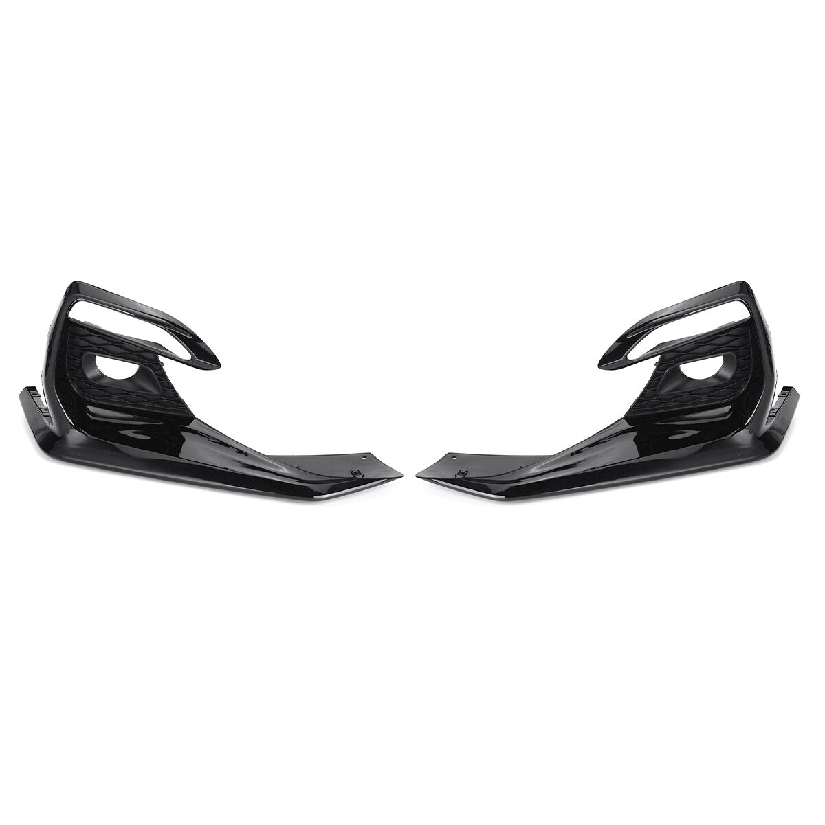 Gloss Black Fog Light Lamp Bezel Bumper Cover Cap For Infiniti Q50 Sport 2018-2020
