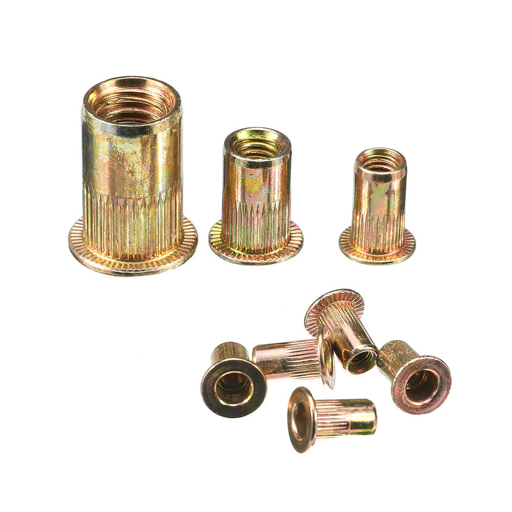 93Pcs Mixed Steel Rivet Nut Rivnuts Blindnuts Nutserts M3-M10 Nut Insert Rivet Assortment Kits