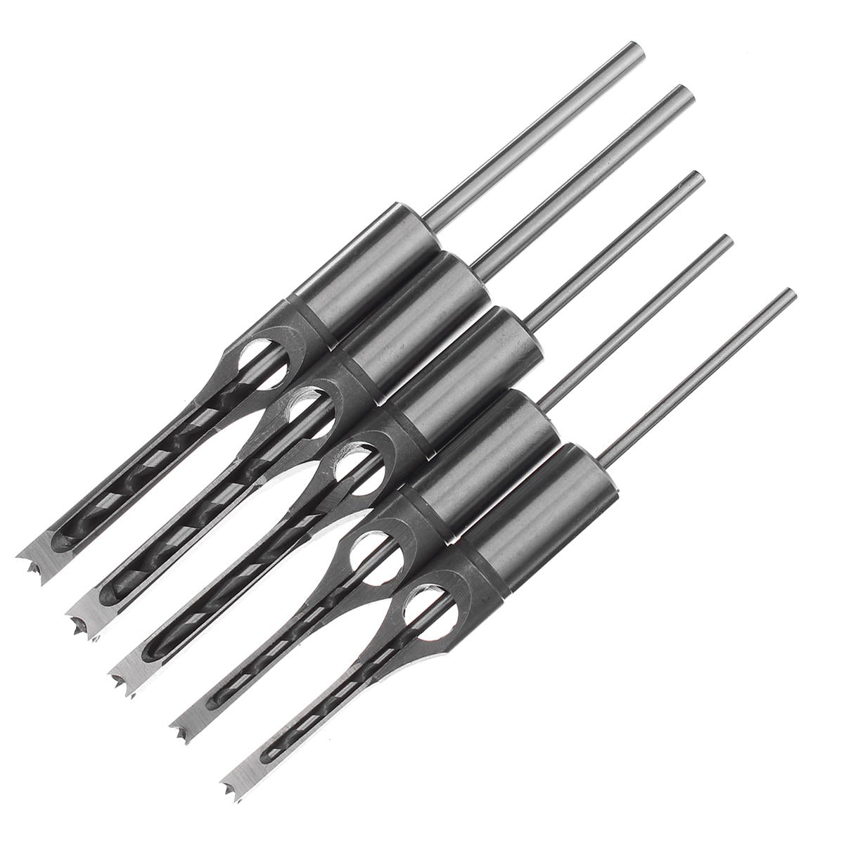 11pcs 6-19mm Woodworking Drill Bit Square Hole Chisel Mortising Kit Tenon Wood Tool