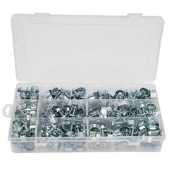 135PCS Hose Clips Zinc Plated Mini Fuel Hose Clamps Line Tube Pipe Clips 8-18mm clamps Hardware Tools