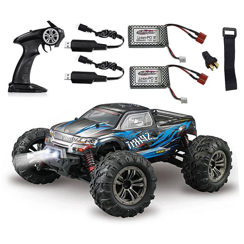 With Two Battery 2.4G 4WD 52km/h Brushless Proportional Control RC Car LED Light RTR Toys