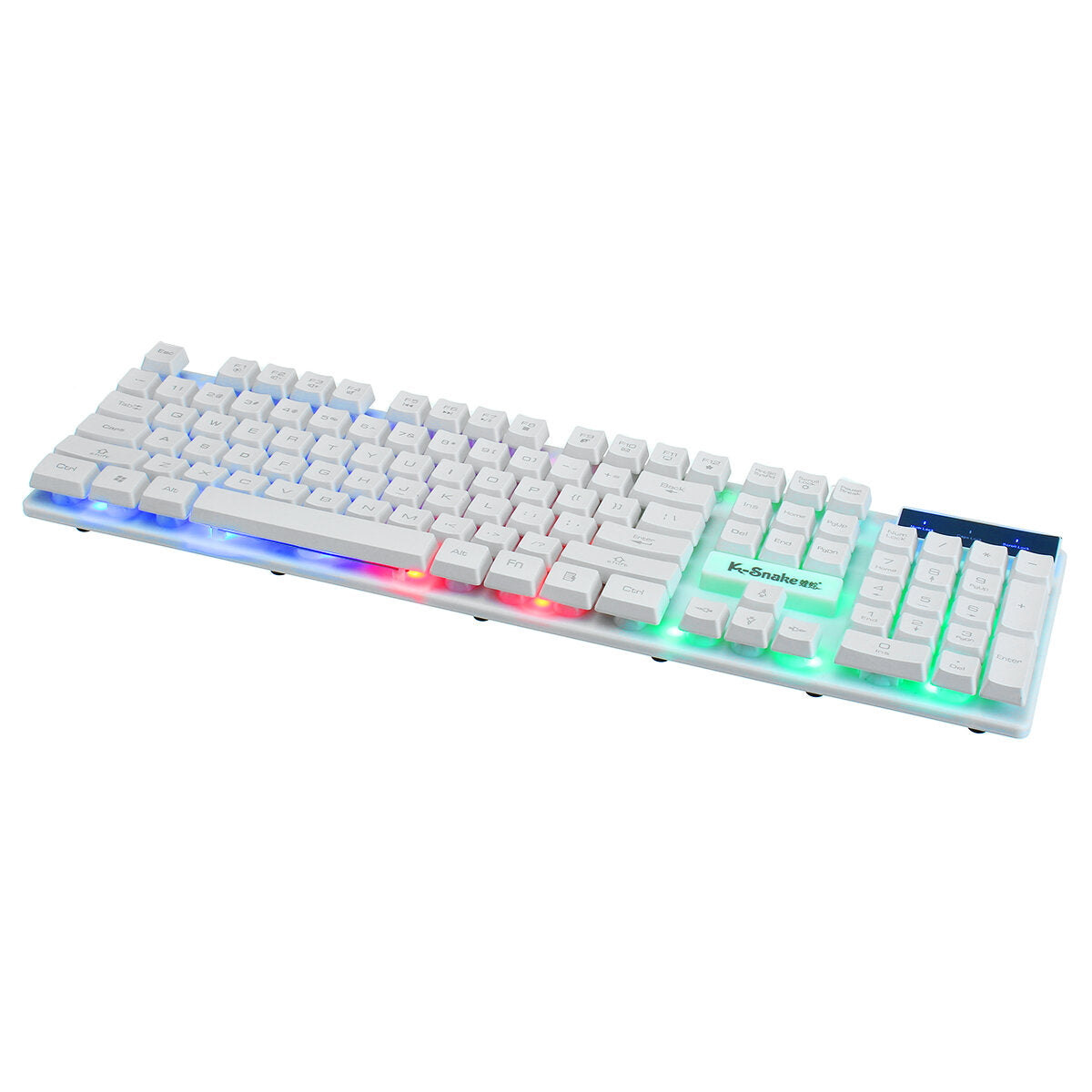 Waterproof 104key LED USB Wired Gaming Keyboard & 1000DPI Mouse Combo Set Multi-Colored Changing Backlight Mouse for Computer Desktop Notebook