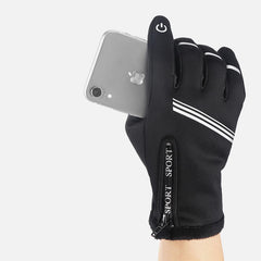 Touch Screen Antislip Waterproof Gloves Reflective Cycling Bicycle Bike Gloves Winter Warm Gloves Sports Gloves