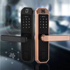 Smart Fingerprint Door Lock With Keypad Electronic Intelligent Security Lock Household Bedroom Anti-theft Door Password Card Key Locker
