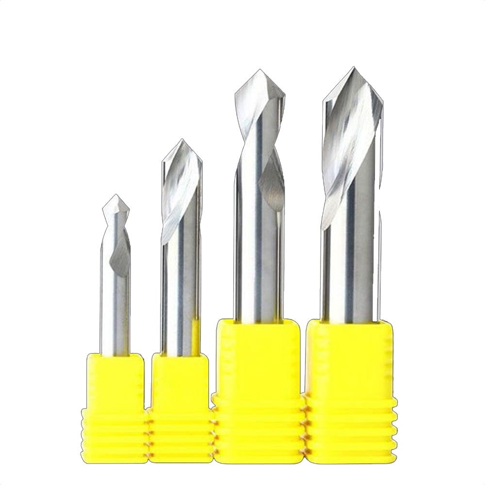 2 Edge 90 Degree Centering Drill Aluminum Fixed Point Carbide Knife Gong Cnc Tool Without Coating