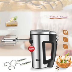 350W 2 Bar Stereo Hand Mixer 5 Speed Regulation One Button Withdrawal Circulating Air Cooling Easy to Use