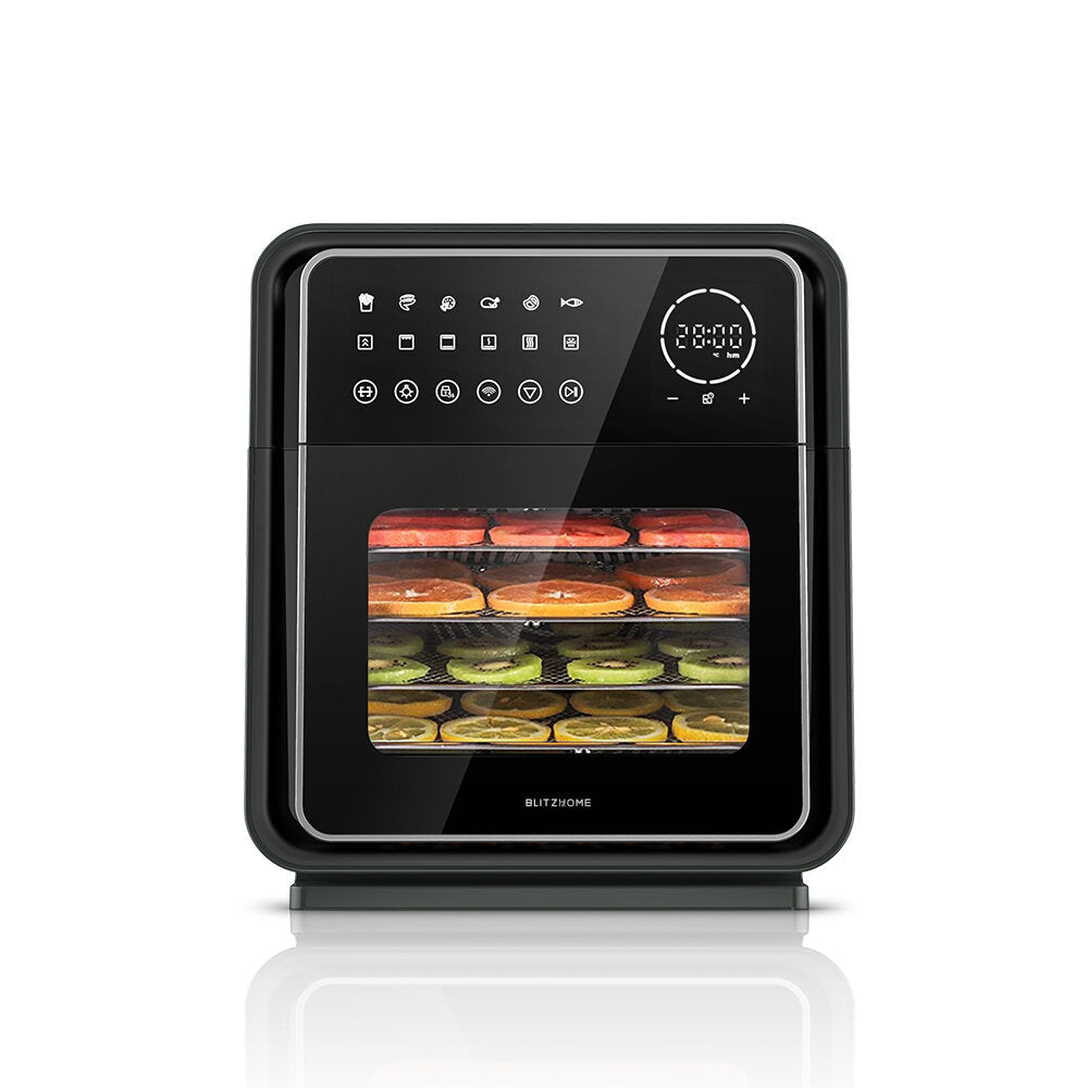 1900W 13QT/12L Air Fryer Oven Smart WIFI Version Dual Heating Element 12 Recipes+ Cooking Function