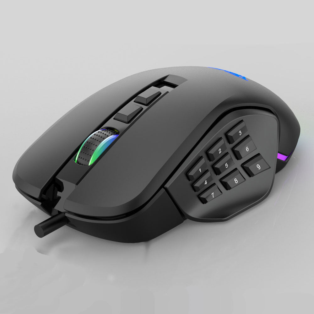 Wired Gaming Mouse 10000DPI Side Buttons Replacable All-Key Programmable Mouse For FPS MOBA MMO Game Players