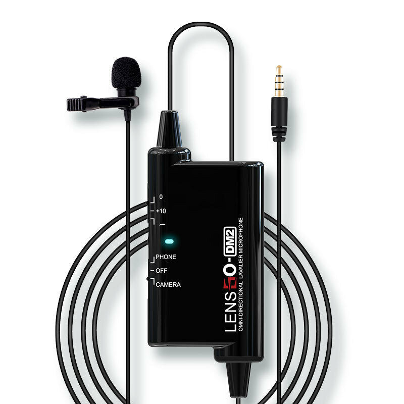 Omnidirectional Lavalier Microphone for Mobile Phone Youtube Live Broadcast Video Recording Vlog Noise Reduction Collar Clip Mic