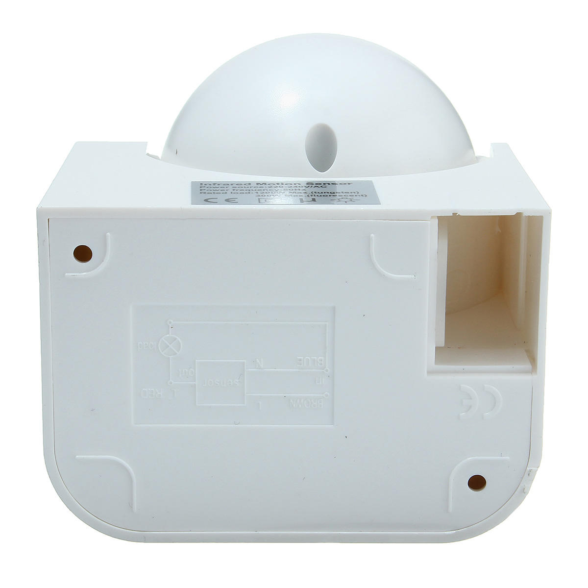 Security Infrared Motion Sensor Detector Movement Switch White,180 Degree