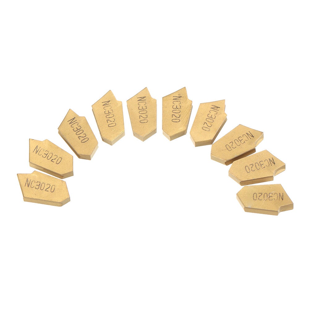10pcs SP200 SP300 SP400 PC9030 NC3020 NC3030 Grooving Carbide Insert Lathe Cutter Turning Tool Parting and Off Tools