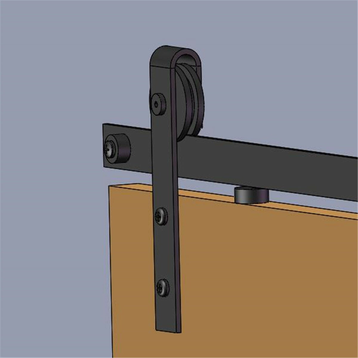 Sliding Barn Door Hardware Track Set Double Roller Kit Antique Classic Bedroom