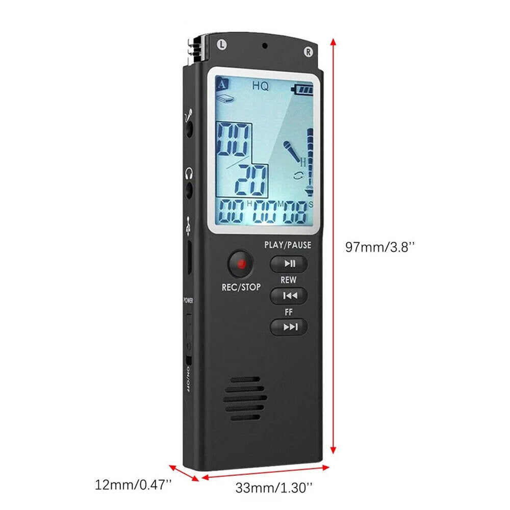 Voice Recorder USB Professional 96 Hours Dictaphone Digital Audio With WAV MP3 Player