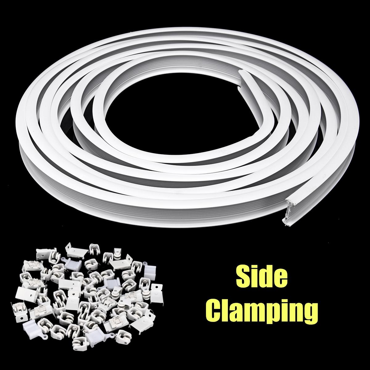 4M Curtains Track Rail Flexible Ceiling Mounted For Straight Slide Window Balcony