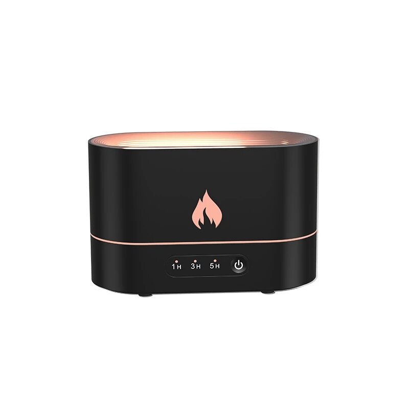 Creative Simulation Flame LED Night Light 3D Flame Aromatherapy Diffuser for Living Room Bedroom USB Rechargeable