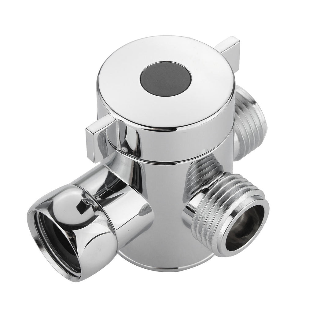 3 Way Shower Diverter Chrome G1/2 Inch T-Adapter Components Adjustable Valve Adapter