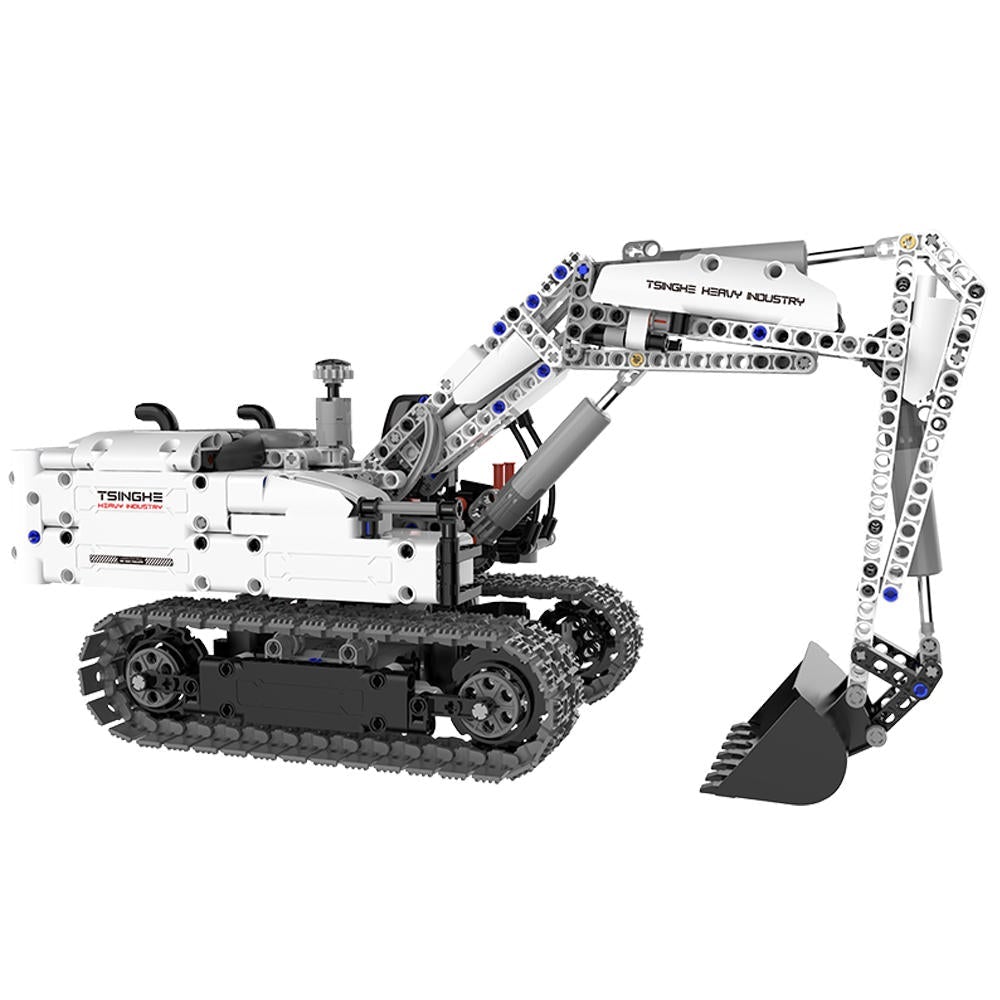 DIY Assembled Engineering Hydraulic Excavator Hook Machine Blocks Model Toys