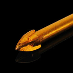 5pcs 6mm 2 Flute End Mill Cutter Spiral Drill Bit CNC Tool 6x6x24x68mm , Gold