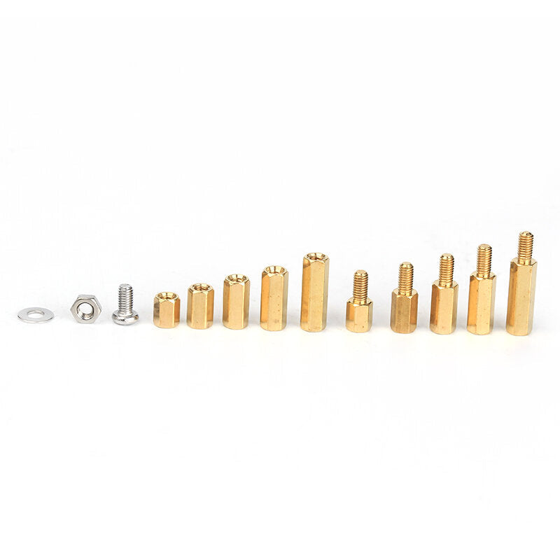 M3BH6 750Pcs M3 Brass Male-Female Hex Column Standoff Support Spacer Pillar 304 Stainless Steel Bolt And Cross Screw Nut Assortment for PCB Board