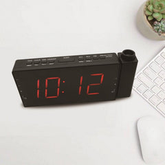 Multi-function Projection Clock FM Radio Alarm Clock LED Digital Display With Snooze Function for Bedroom