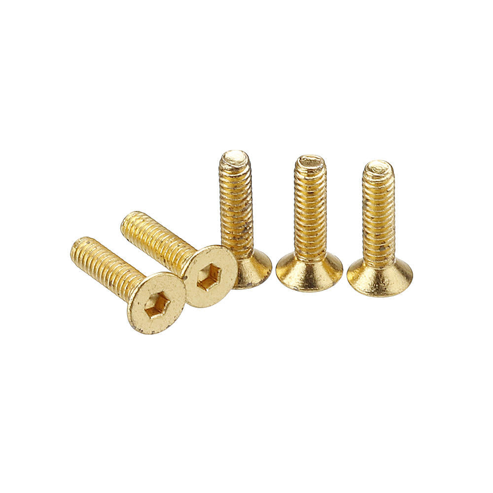 50Pcs Titanium Plated M2.5 Hex Socket Flat Head Countersunk Screws Alloy Steel 12.9 Grade Screw Bolt 5-12mm