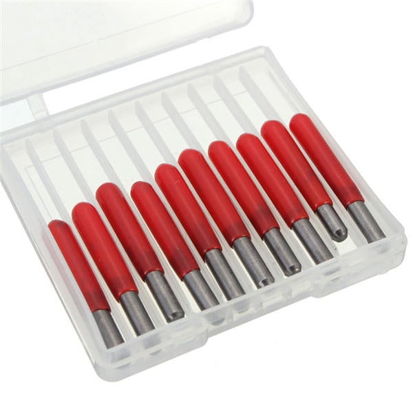 10pcs 15 0.2mm Carbide Engraving Bits 3.175mm Flat Bottom PCB CNC Router Tool