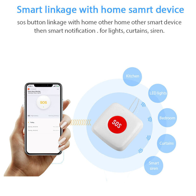Smart Emergency Button SOS Button Alarm Sensor One-key Call Smart Scene Linkage for Child Elderly