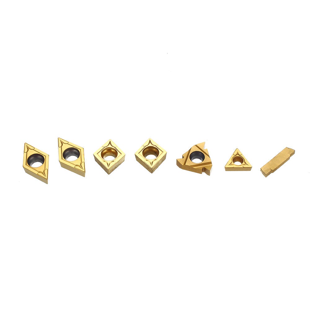 21PCS 12mm Carbide Inserts Turning Tool Holder Boring Bar DCMT CCMT With Wrenches For CNC Lathe Cutter Tools
