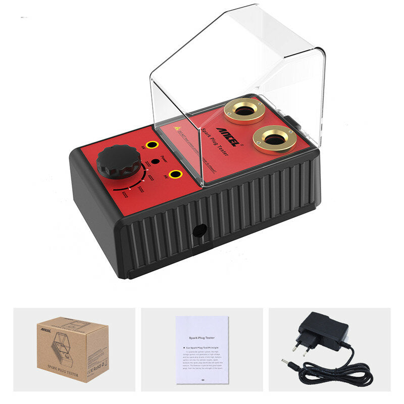 EU/US Plug 100- 240V 6000rpm Car Spark Plug Tester Ignition System Auto Diagnostic Tool Double Hole Analyzer