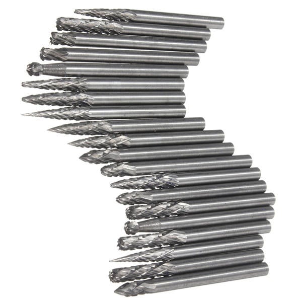 20pcs 1/8 Inch Shank Tungsten Carbide Cutter Rotary Burr Set