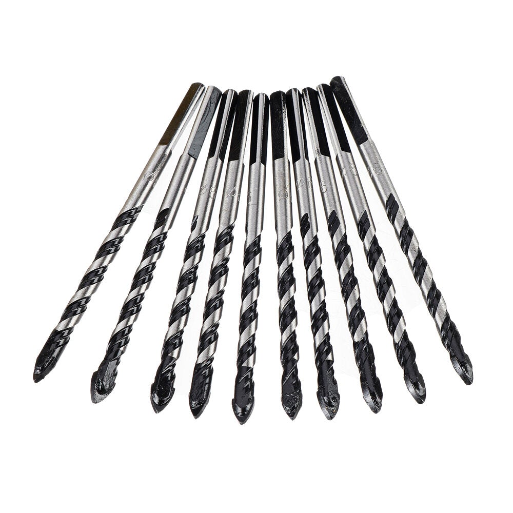 10pcs 6mm 8mm Hole Saw Cutter Triangle Twist Drill Bit Concrete Glass Ceramics Tile Marble Drill Bit