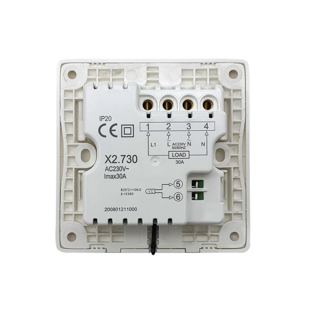 Electric Heating Floor Thermostat 8mm Thickness Panel for Heating Cable Heating Film Temperature Controller 230V30A