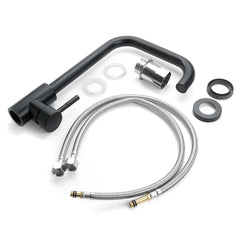 Modern Kitchen Sink Mixed 360 Rotation Hot and Cold Water Faucet with 2 Hoses