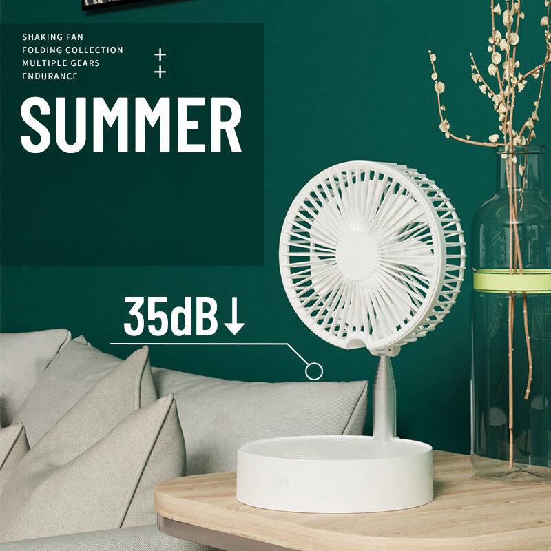 Portable Mini Mute Desktop Fan Wireless Telescopic Floor Spray Humidification with Night Light for Home Office