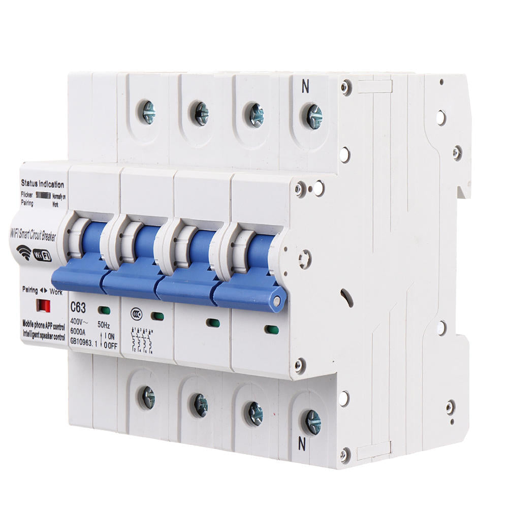 WiFi Smart Circuit 63A Breaker Switch Smart Home Automation Overload Short Circuit Voice Control with Alexa Google home