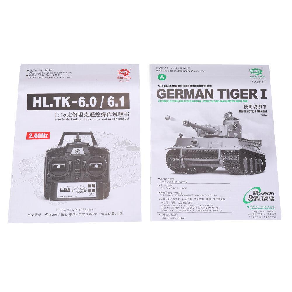 1/16 2.4G Germany Tiger I RC Battle Tank Metal Track RTR
