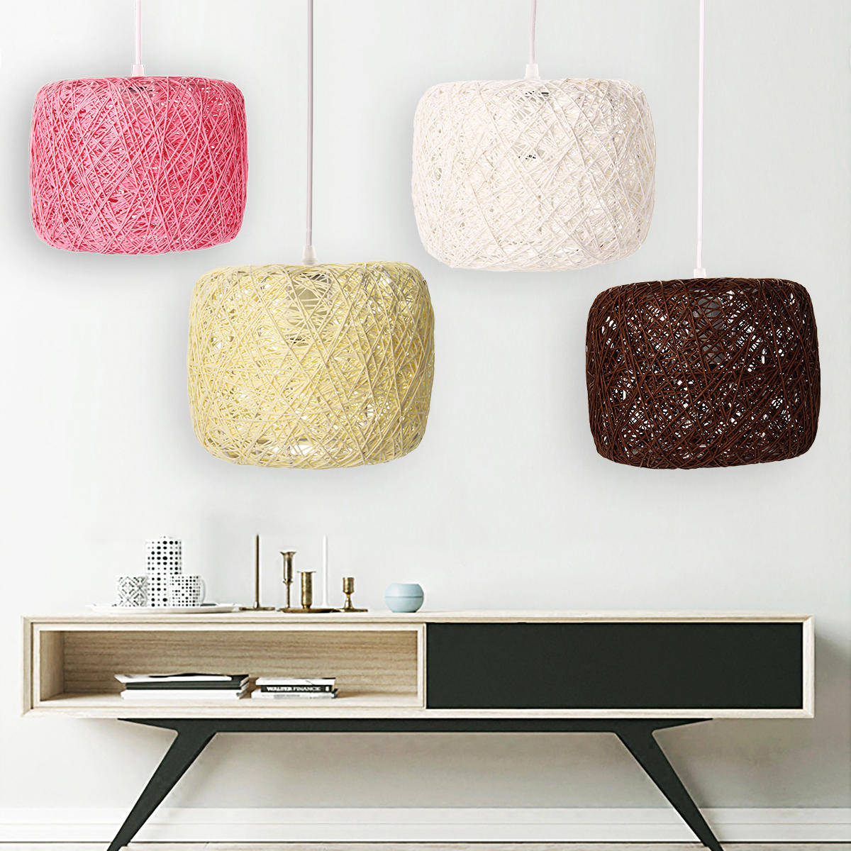 Modern Pendant Light Rope Ceiling Lamp Chandelier Home Fixture Decoration Lamp Cover