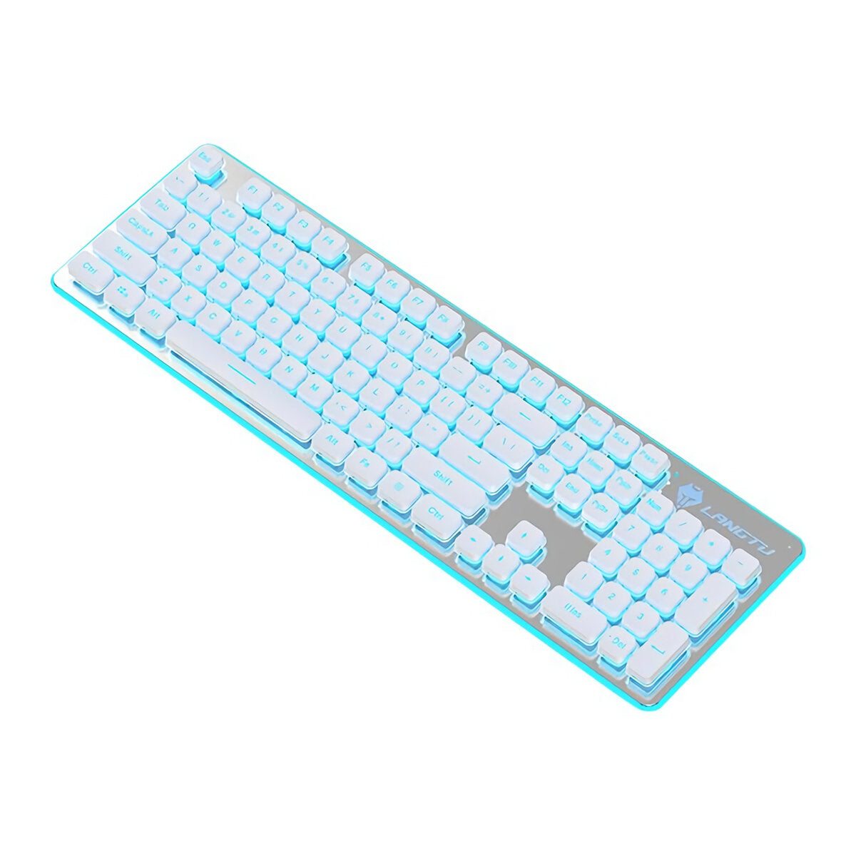 104 Keys Mechanical Feeling Keyboard USB Wired Silent RGB Backlit Gaming Keyboard for Home Office