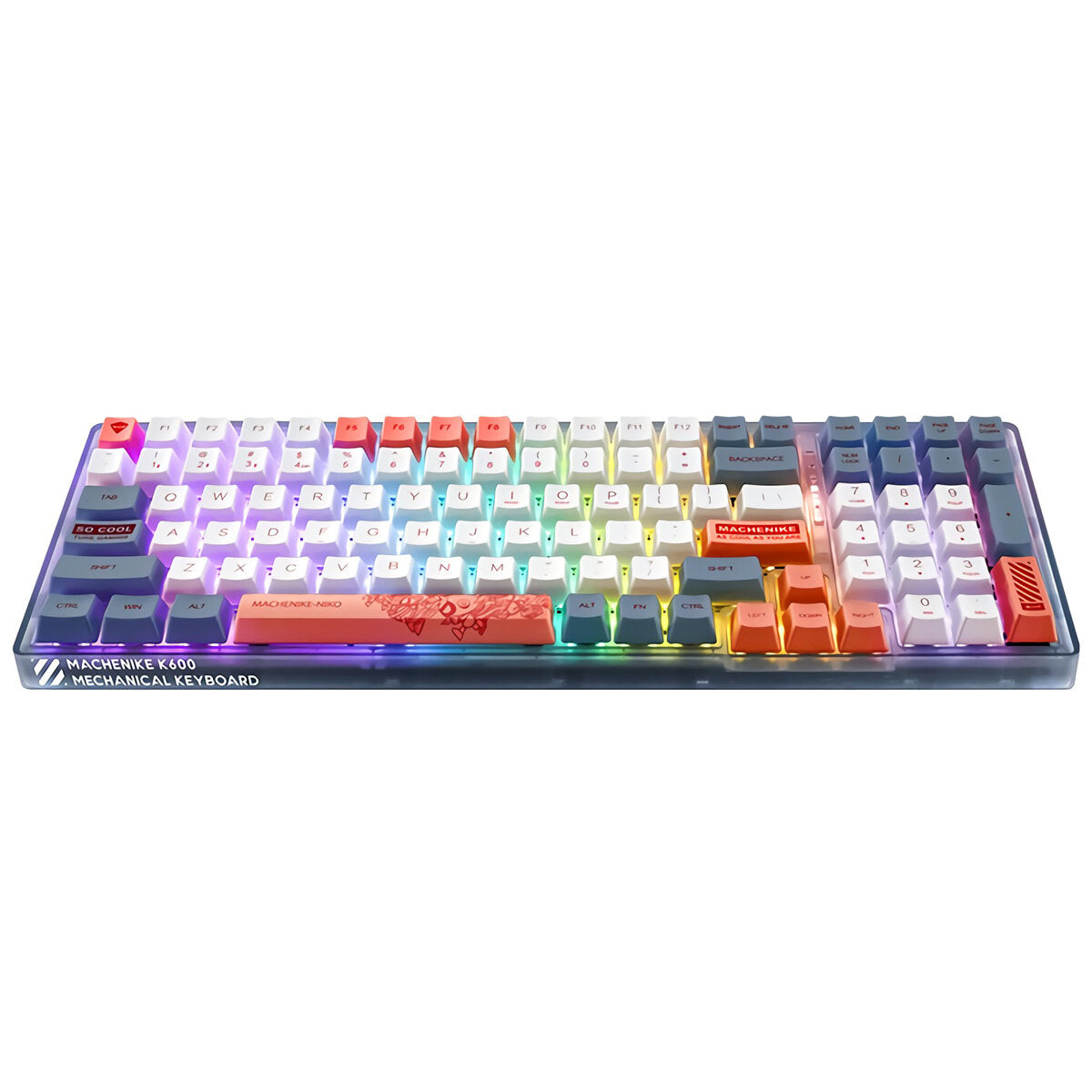 Mechanical Gaming Keyboard Triple-Mode Programmable 100 Keys PBT Keycaps 3/5-Pin Hot Swappable For Type-C Wired Bluetooth 2.4G Wireless