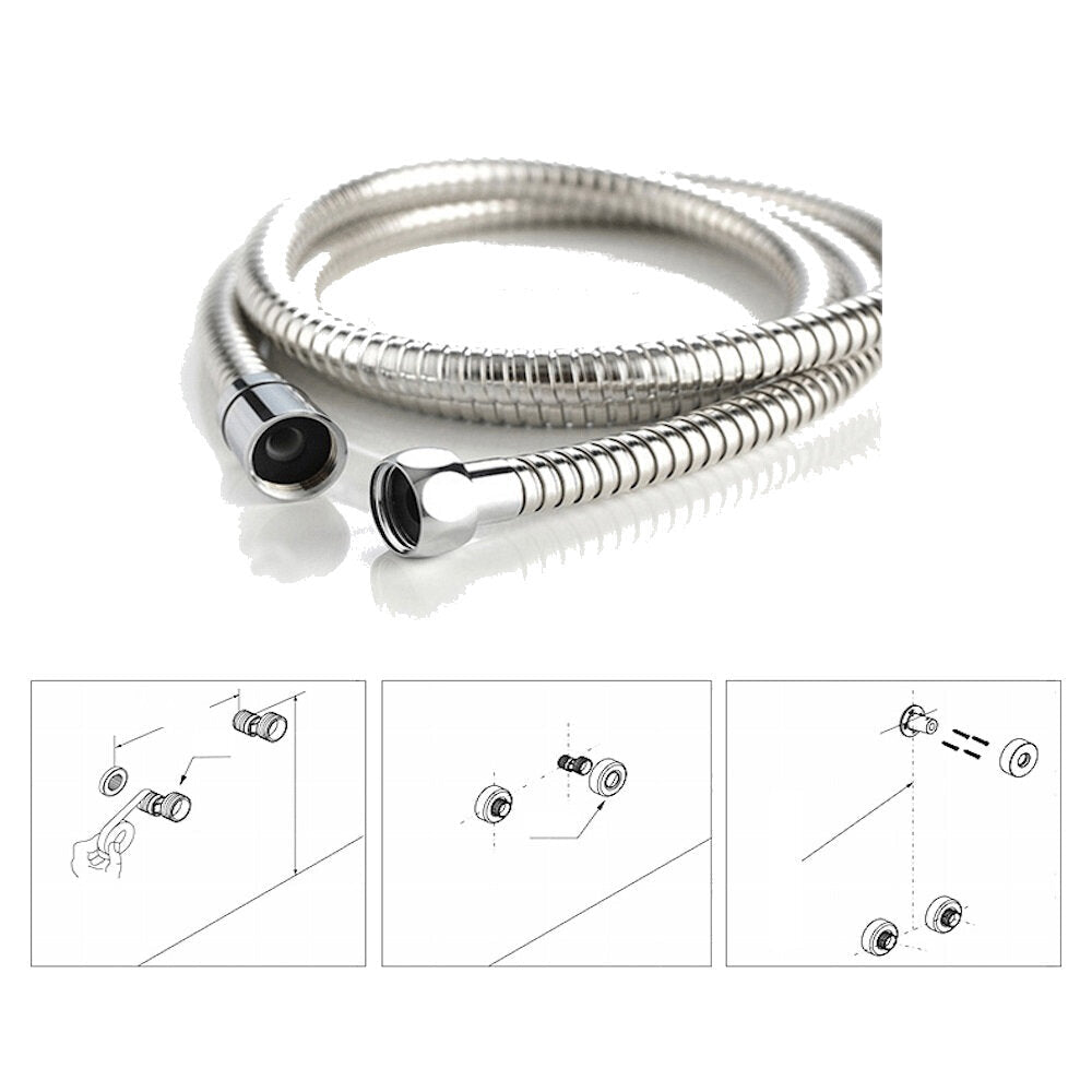 Shower System Bathroom Massage Wall Mounted Head Chrome Polished Rainfall Bath Sets