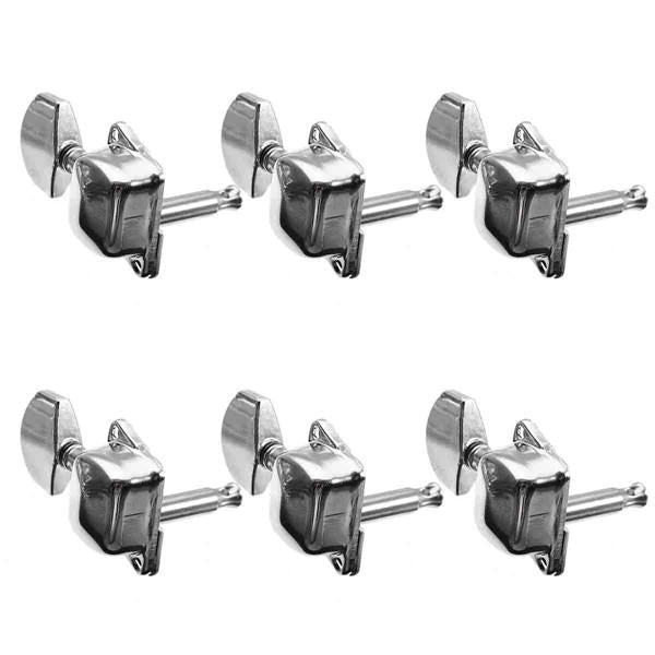 Acoustic Guitar String Semiclosed Tuning Pegs Tuners Machine Heads 6L Chrome