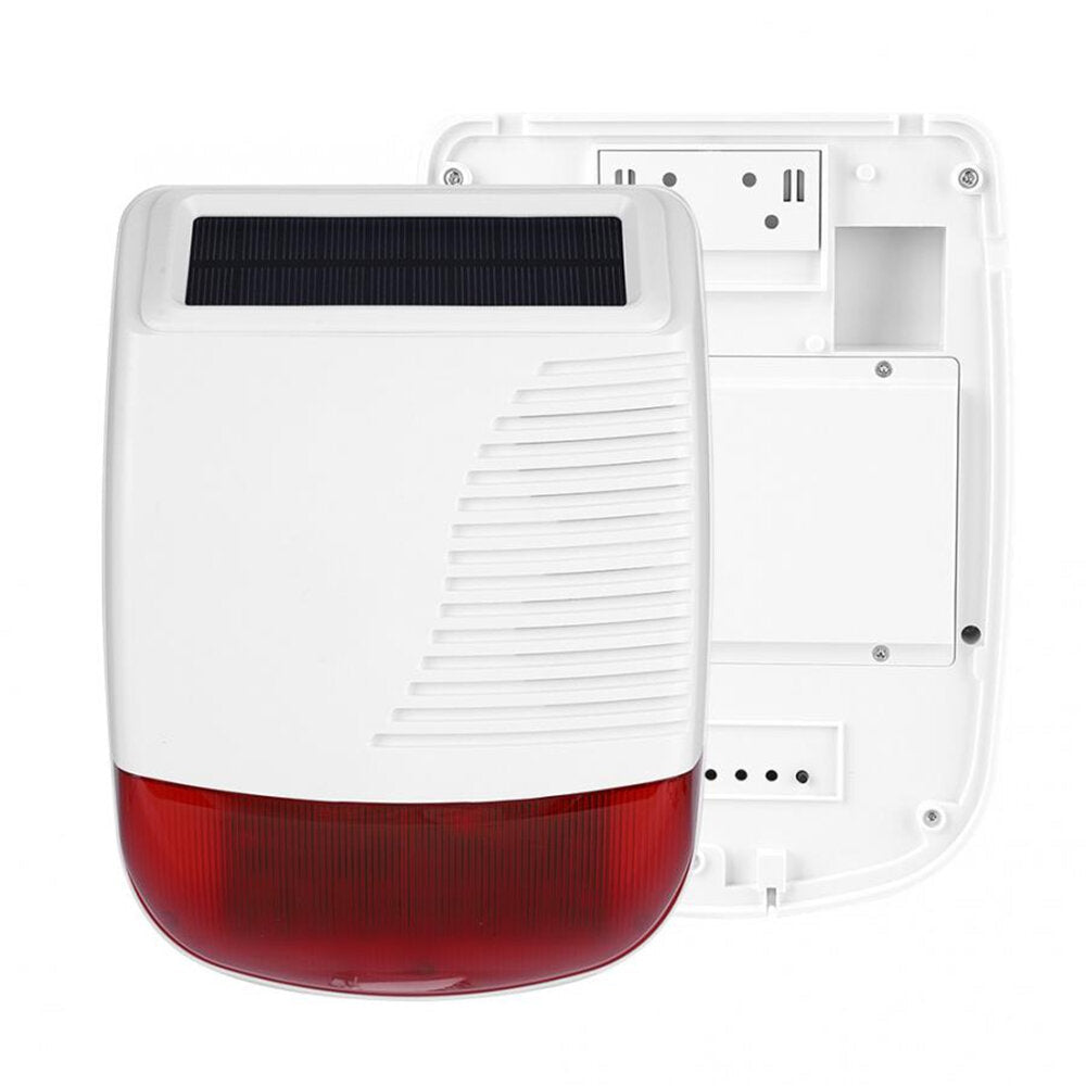 433MHz Wireless Sound Alarm Outdoor Waterproof Solar Power Light Sound Siren For GSM Alarm System Fire Alarm