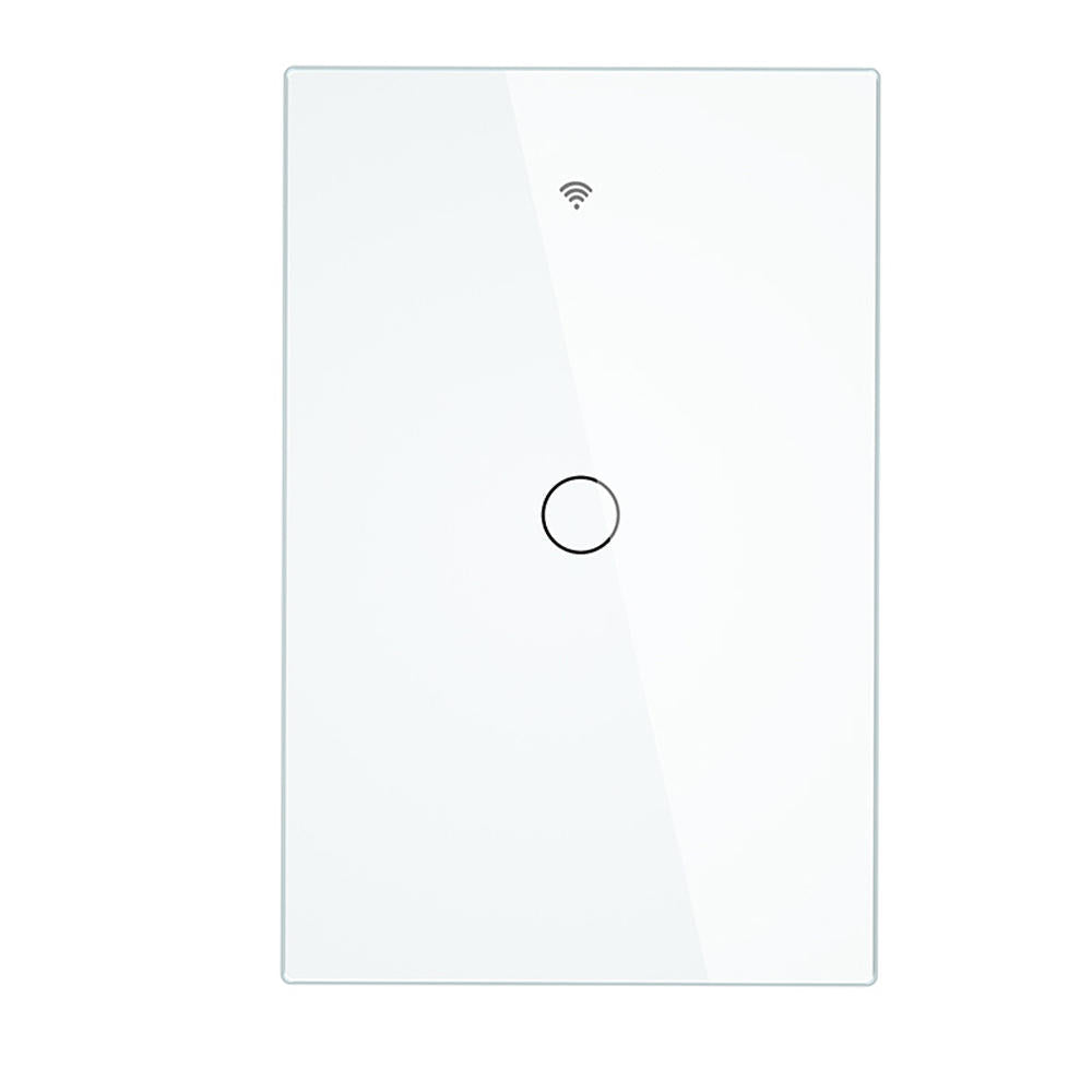 Smart Home Wall Touch Switch 1/2/3 Gang US Type Neutral Line Tempered Glass APP Remote Controller Work with Amazon Alexa 10A RF433+WIFI