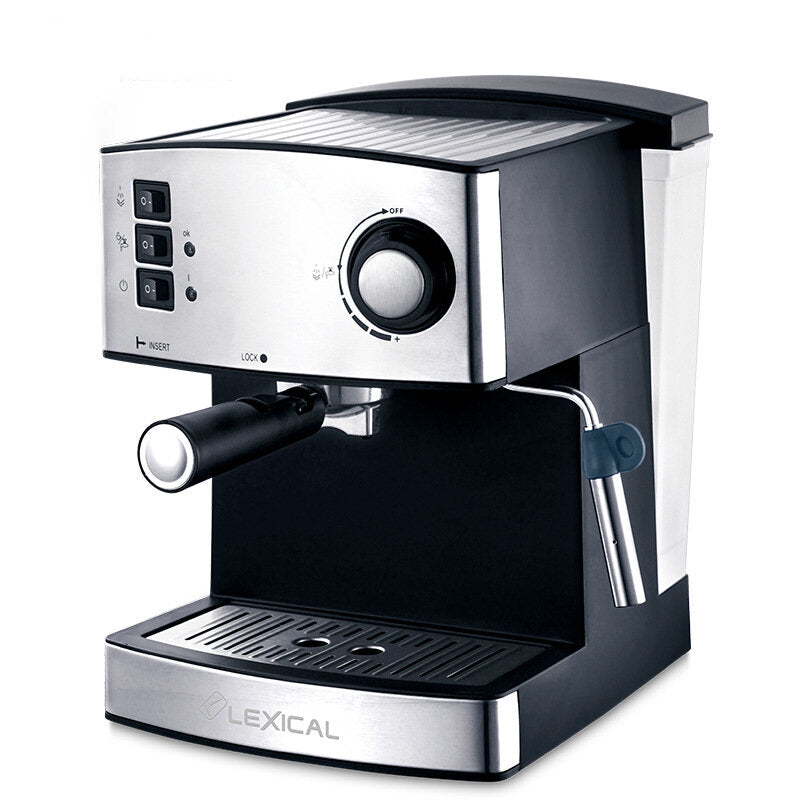 Automatic Small Multi-Function Coffee Machine 850W 5 Cups Steam Double Cup Milk Frothed Espresso