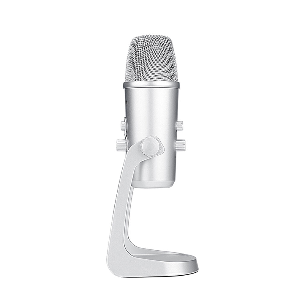 USB Microphone Stereo Condenser Mic for iPhone Android Smartphone Windows Computer Laptop PC Live Broadcast Interview