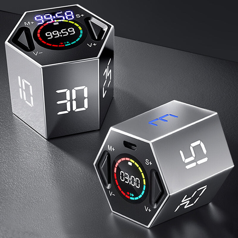 Smart Timer 6 Modes LCD Digital Stopwatch Multifuction Magnetic Electronic Countdown Study Fitness Cooking